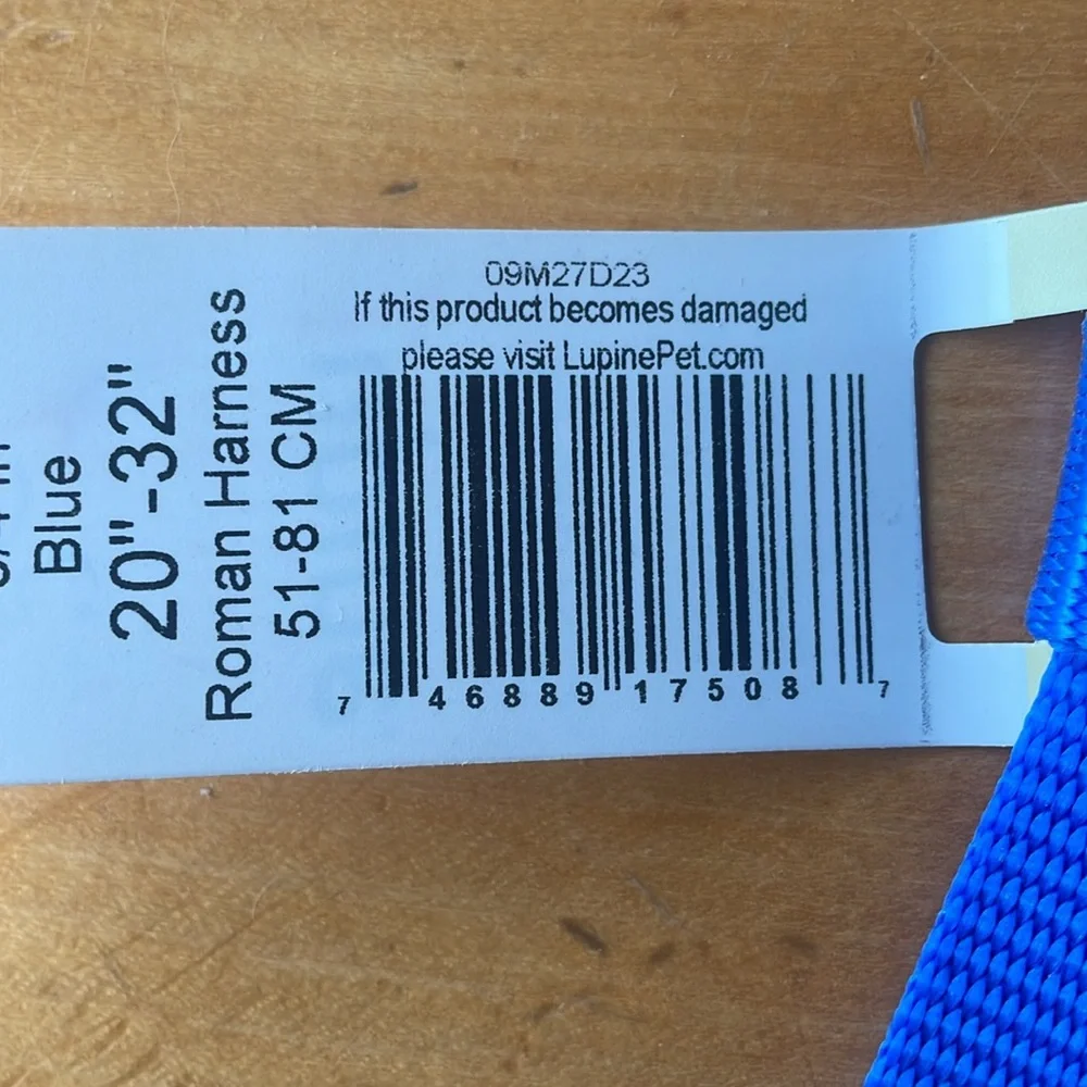 Lupine Roman Harness 3/4in 20-32”
